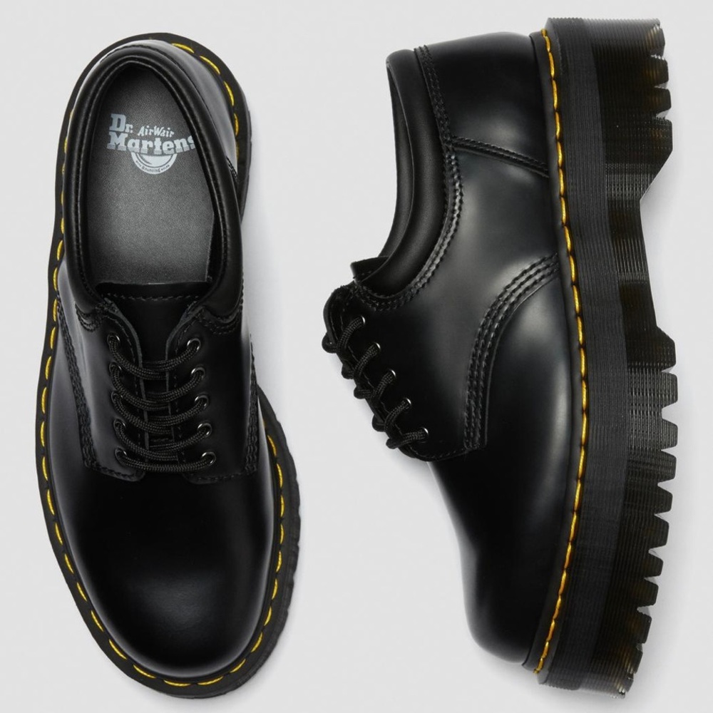 Doc Marten 8053 Leather Platform Casual Shoes Size Women’s 7 or Men’s 6 Black